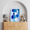 Modern Abstract Printable, Printable Wall Art, Indigo and Honeycomb, Minimalistic Shapes, Contemporary