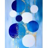 Modern Abstract Printable, Printable Wall Art, Indigo and Honeycomb, Minimalistic Shapes, Contemporary